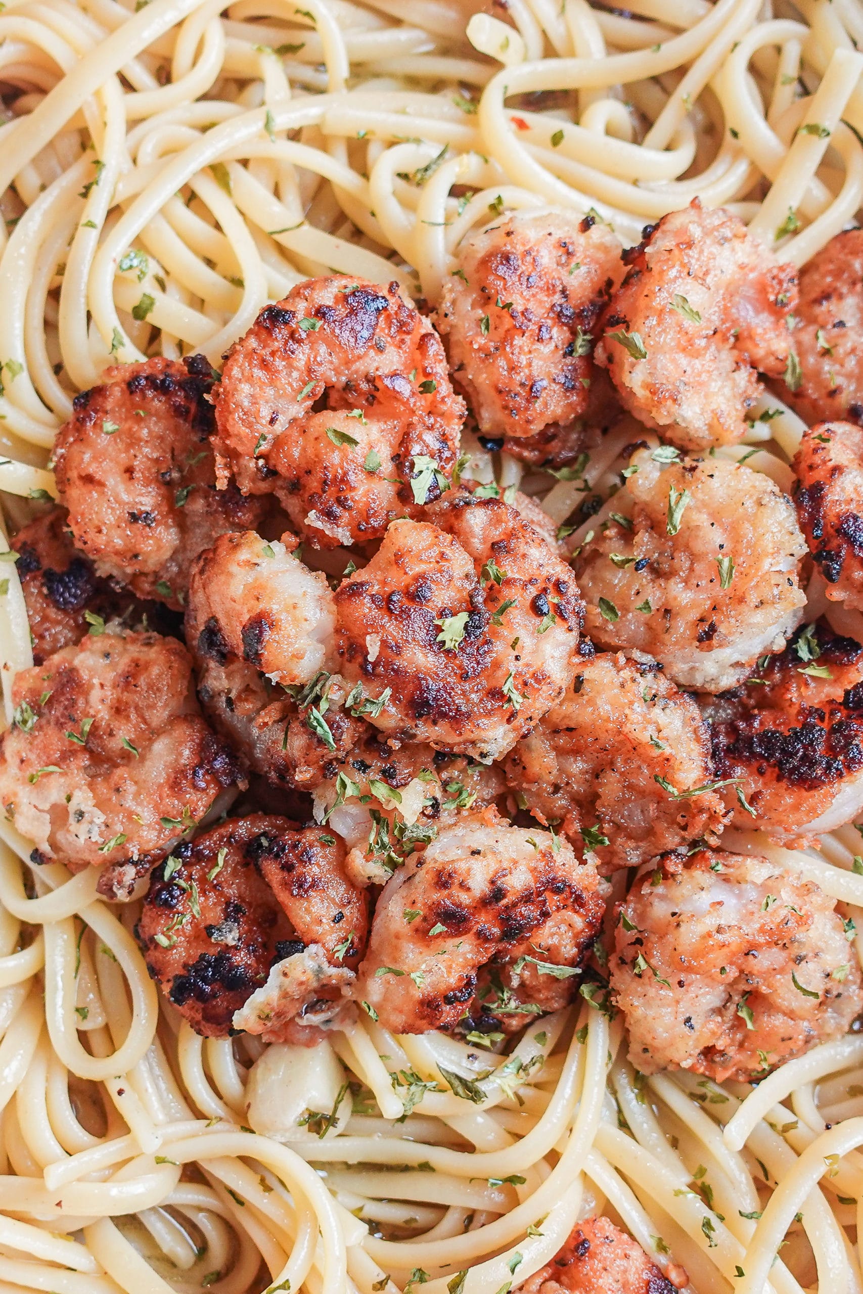 Shrimp Over Linguini In Lemon Garlic Wine Sauce Recipe Binge